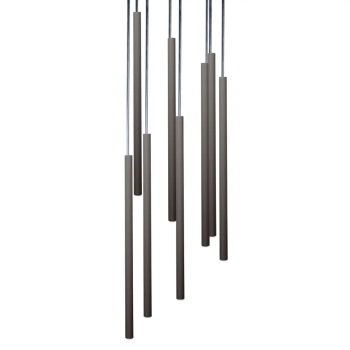 Podłużna wisząca lampa Sopel 8 41465 zwisające sople ciemnoszary