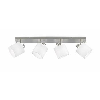 Lampa sufitowa z regulacją IKERIS DL001-80334 abażurowa srebrny biały