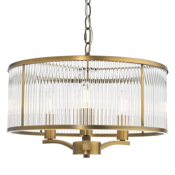 Jadalniana lampa wisząca Evelyn EVE0363 szklana brązowy przezroczysty