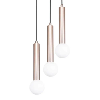 Metalowa lampa wiszące Filano PND-33574-3-CF potrójna kawowa