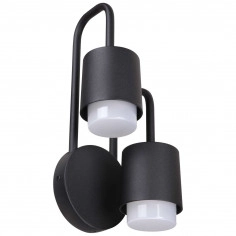 Elewacyjna LAMPA ścienna SORANO C49-2/BK-9 Italux tarasowa OPRAWA kinkiet LED 12W 3000K do ogrodu outdoor IP44 czarny