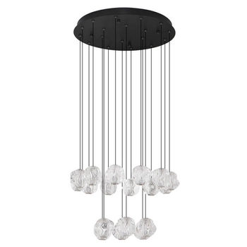 Wisząca lampa do salonu CHEPEN LE44427 LED 87W 3000K czarna chrom