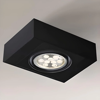 Spot LAMPA sufitowa KOGA H 7119 Shilo metalowa OPRAWA regulowana plafoniera czarna