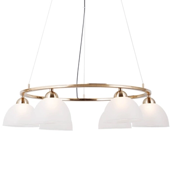 Wisząca lampa szklana Montiela PND-34374-6-HBR LED 180W 3000K złoty biały