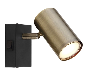 Lampa reflektorowa Robby 57911-1M kinkiet czarny mosiądz
