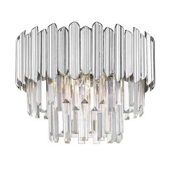 LAMPA plafon GLADIUS C0535-05B-F4AC Zumaline glamour OPRAWA szklana plafoniera chrom