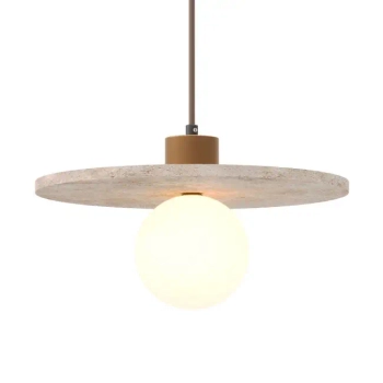 Lampa zwisająca do jadalni Lando P0650 nad stół kula kamień