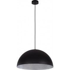 LAMPA wisząca SFERA 30580 Sigma metalowa kopuła zwis czarny srebrny