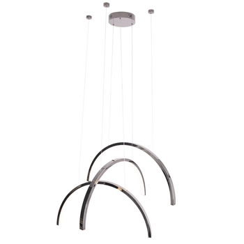 Metalowa lampa zwieszana Trioarc P0508 LED 63W 3000K czarny połysk