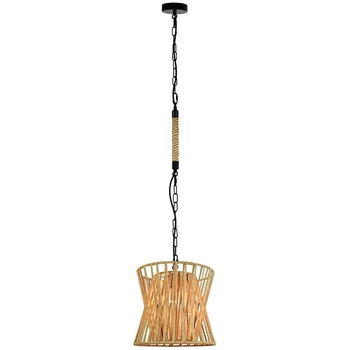Loftowa LAMPA wisząca VARBERG industrialna OPRAWA zwis na łańcuchu beżowy czarny