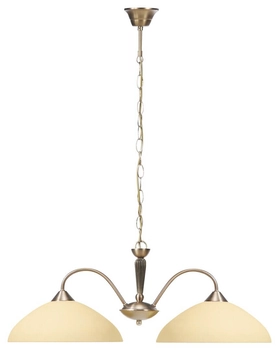 Klasyczny żyrandol retro Regina szklany brąz kremowy