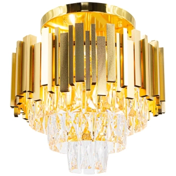 Sufitowa lampa kryształowa Valetta 6268/4B TR do jadalni złoty