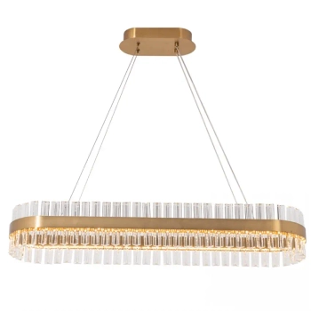 Lampa wisząca kryształowa 22041 LED 68W 3000K nad stół crystals złoty