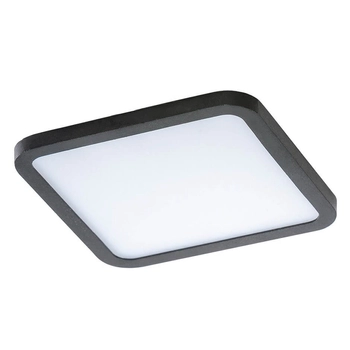 Hermetyczna lampa podtynkowa Slim LED 12W czarna do holu