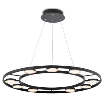 Okrągła lampa wisząca Fad MOD070PL-L63B3K LED 63W 3000K czarna