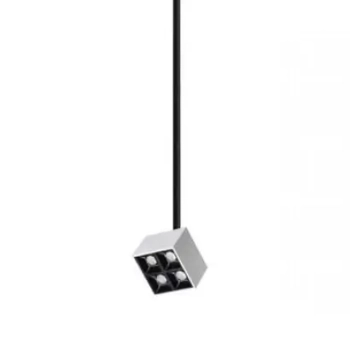 Kwadratowa lampa wisząca 1930 LED 7W 3000K metalowa czarny biały