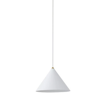 Metalowa lampa wisząca Zenith 7997 biały stożek do przedpokoju