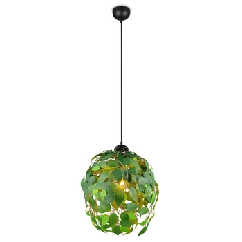 Salonowa lampa wisząca Leavy R10461915 RL Light roślina czarna zielona