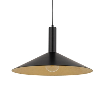Sypialniana lampa wisząca Capri 41010 Sigma dysk czarna złota