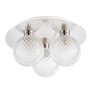 Sufitowa lampa łazienkowa Prague LA3756047-Q Laura Ashley IP44 przezroczysta chrom