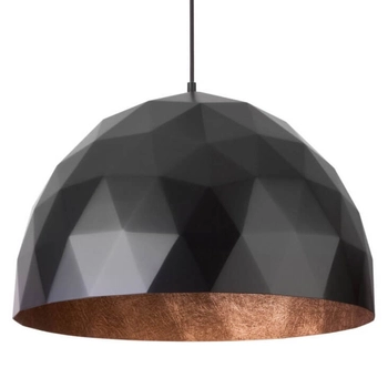 Kuchenna lampa wisząca Diament nad wyspę czarna miedziana