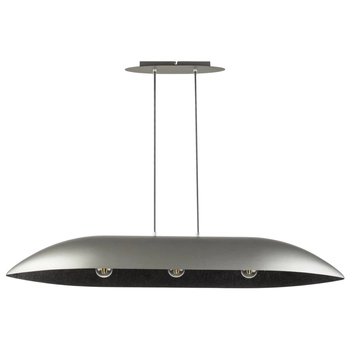 Nowoczesna lampa wisząca Gondola L 40642 Sigma do salonu czarna srebrna
