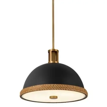 Kopułowa lampa wisząca nad stół Doral QN-DORAL-P-M-BK czarny mosiądz