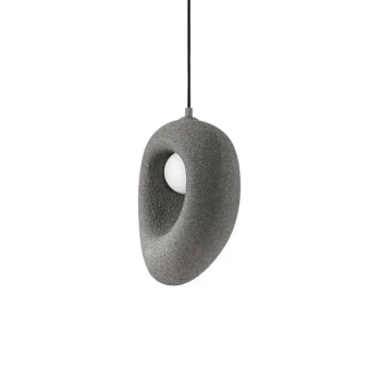 Owalna wisząca lampa LONTIZA LE45335 nad wyspę do jadalni szara