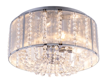 Lampa sufitowa Walla 15091D okrągła glamour crystal chrom
