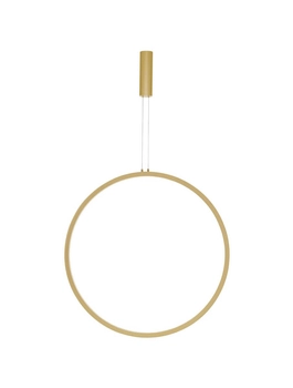 Ledowa lampa wisząca AUTLAN LE42776 okrąg LED 48W 3000K do salonu złoty