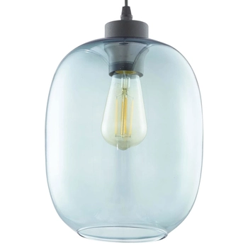 Wisząca lampa do salonu Elio 3182 TK Lighting owalna szklana niebieska