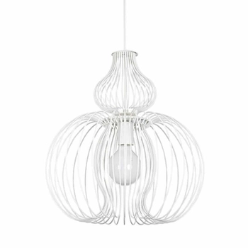 Lampa wisząca do salonu Meknes 5297 Nowodvorski druciana metalowa biała
