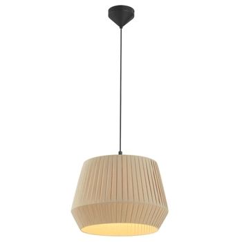 Plisowana lampa wisząca Dicte 2112353009 Nordlux bawełniana beżowa
