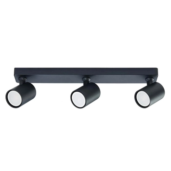 Plafon LAMPA sufitowa SNOW LP-731/3W BK Light Prestige metalowa OPRAWA regulowane refektorki tuby czarne
