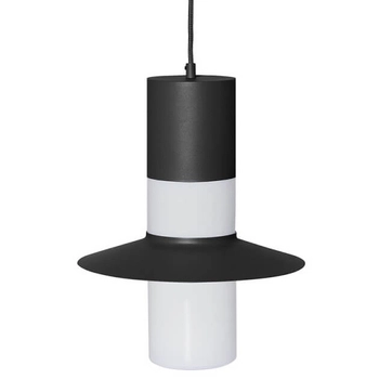 Lampa wisząca kapelusz Caponio CPA122P0 nad wyspę czarna biała