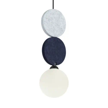Nowoczesna lampa wisząca Andrea PND-59779B-1S-MLTI owalna szara