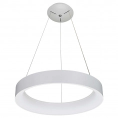 LAMPA wisząca CHIARA 3945-842RP-WH-3 Italux zwieszana OPRAWA okrągła LED 42W 3000K metalowy pierścień ring biały