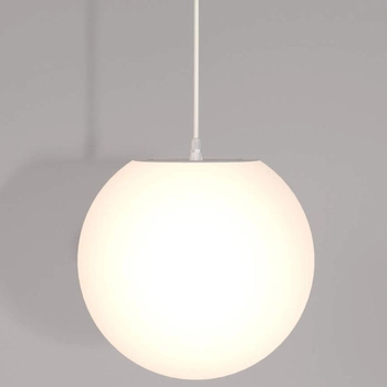 Wisząca lampa Erda O594PL-01W kulista na taras IP54 biała