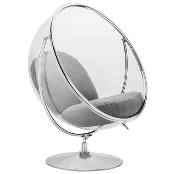 Stojący fotel regulowany Bubble Stand JH-200-2.L.GREY.17W chrom jasnoszary
