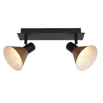 Kuchenna lampa sufitowa Alvaro 3158 regulowana nad stół czarna złota
