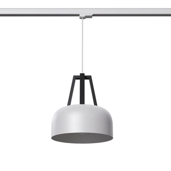 Lampa wisząca do szyny 3-fazowej kopuła CASCO MYL.00190 biały czarny
