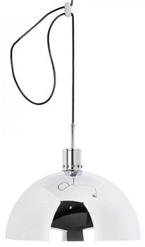 Lampa wisząca z kloszem ROTA 360 JD8998 srebrna chrom