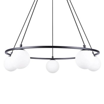 Lampa wisząca Yoli SL.1214 ring balls nad stół czarna biała