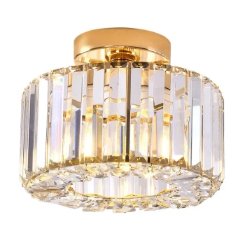 Kryształowa lampa sufitowa Vetro LP-2910/1C GD okrągła złoty