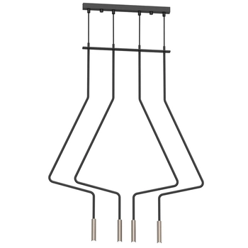 Kuchenna lampa wisząca no. Vi 5141 Shilo tubka rurka nad stół czarna