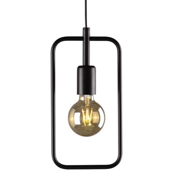 Prostokątna LAMPA wisząca Geo K-3830 Kaja metalowa OPRAWA ramka ZWIS frame czarna