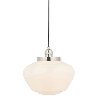 Lampa wisząca hampton L&-196174 Light& szkło mleczne nikiel