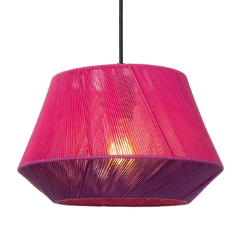 Tkaninowa lampa wisząca Jessica 10421/30/66 Lucide abażur różowy czarny