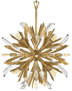 Kryształowa lampa wisząca QN-VIDA-13P-S crystal złota