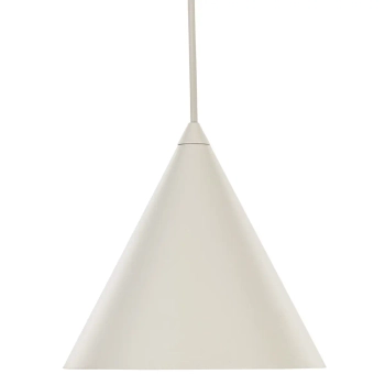 Trójkątna lampa zwieszana CONO 10072 nad stół beżowy